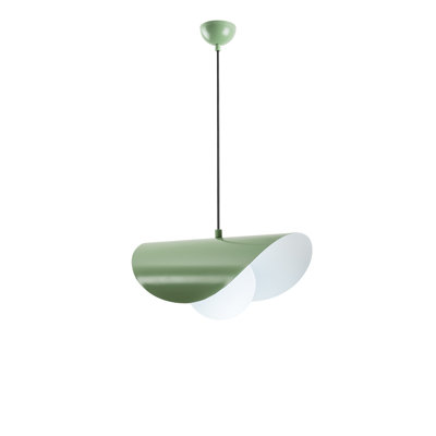Lustre élégant en forme de menthe, hauteur réglable de 9,8 à 44,1 pouces | Corps en métal robuste, plaque de base de diamètre de 4 po x 2,8 po | 1 x douille E27 (40 W maximum, ampoule non incluse) | Parfait pour l'éclairage du salon, de la salle à manger et du vestibule