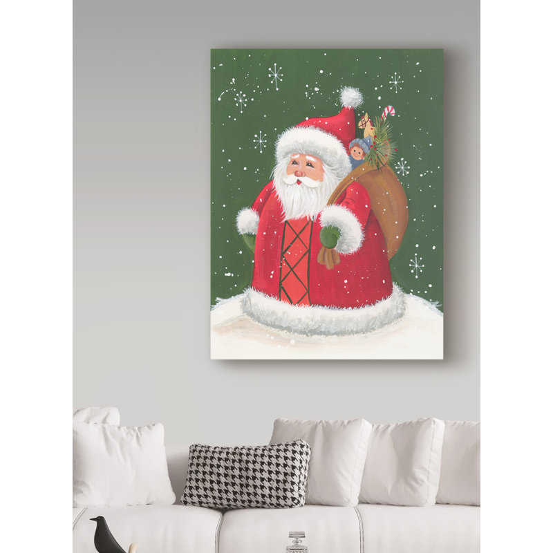 « rond père noël », art sur toile, H 32 po x l 24 po x P 2 po