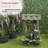 39"H Water Well Fountain with LED Lights for Patio