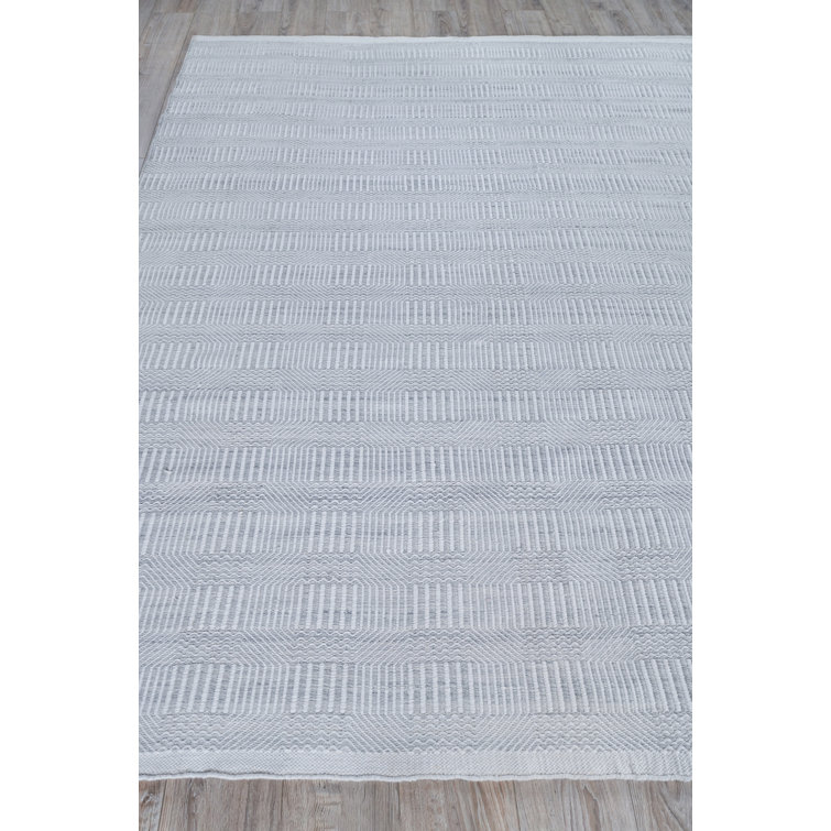 Naples Geometric Area Rug in Light Silver