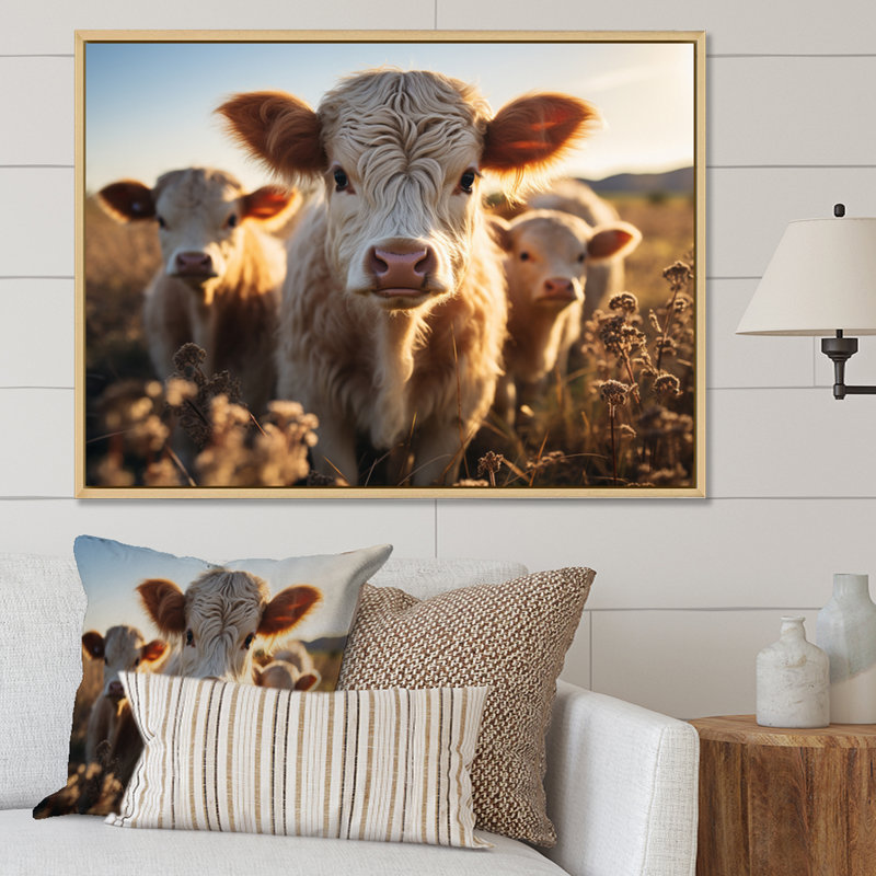 Bouvier de la famille II - impression, Cadre naturel flottant, H 30 po x l 40 po x P 1,5 po