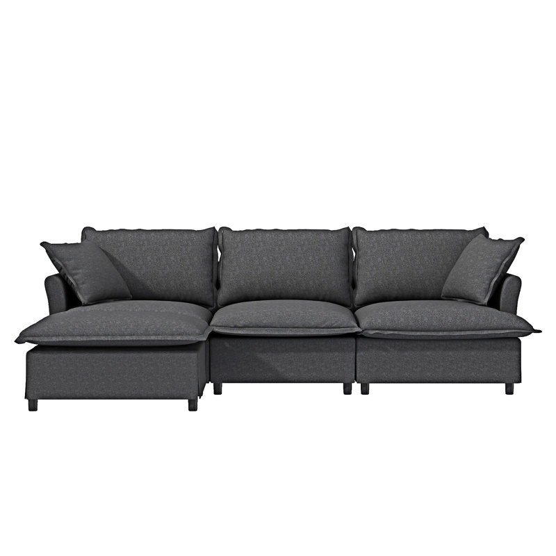 Canapé modulaire rembourré modulaire avec repose-pieds