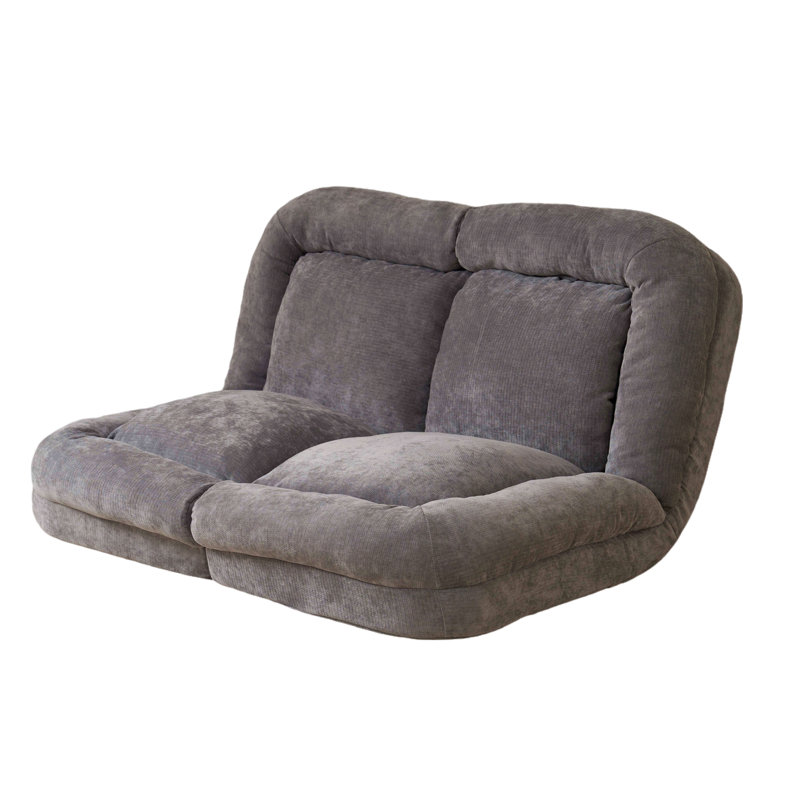 Convertible Fold-Out Double Sofa Bed, Gray