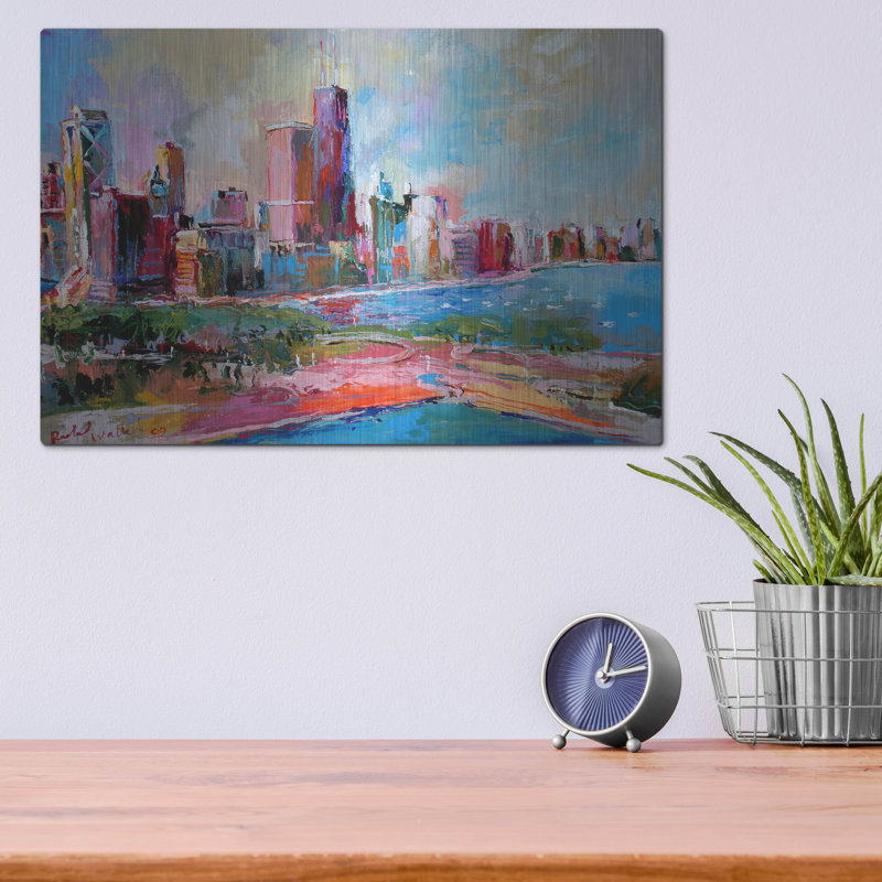 " Cityscape " by Richard Wallich, 12" H x 16" W