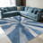 Ocean Blue Swirl Abstract carpet-easy to clean, machine-washable, soft and comfortable; suitable for door mats, kitchens, living rooms, bedrooms, corridors, and laundry areas. Easy to clean, durable carpet for home decoration.-1118950482