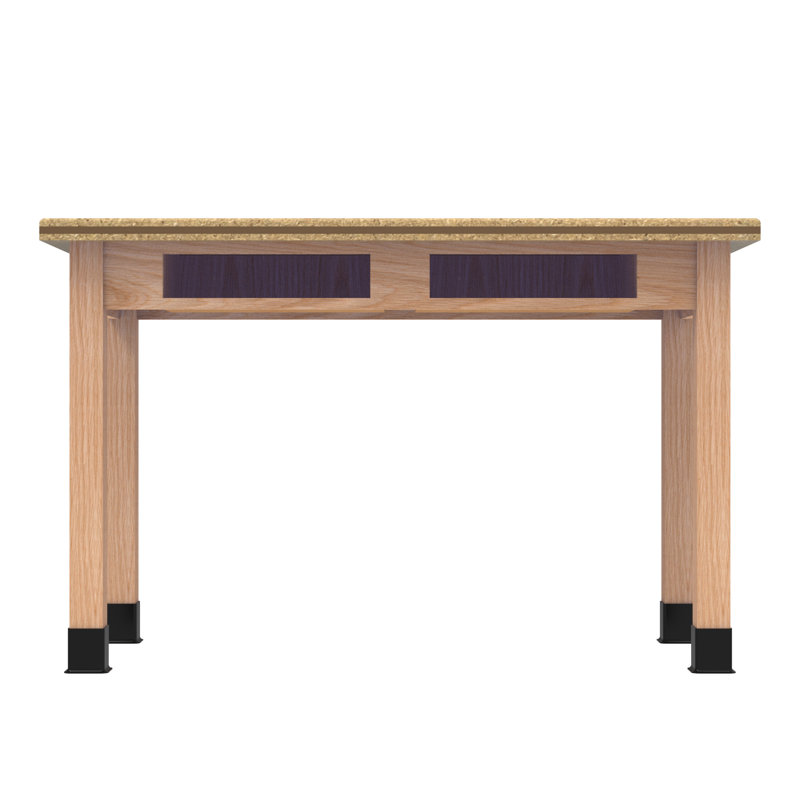 Série de tables à tablier à compartiments PerpetuLab avec différentes options de plateau et de taille, Composite naturel