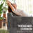 Two-seater Pure Sponge Compression Sofa with Cup Holders and Throw Pillows-611129004-611128995