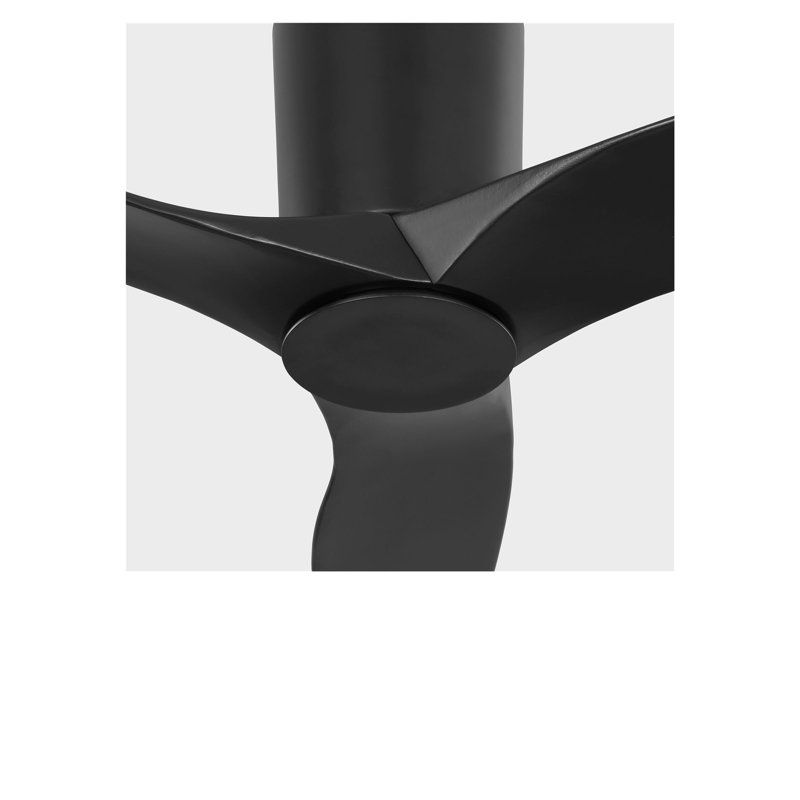 Seyra Smart Hugger LED Ceiling Fan, Midnight Black, Midnight Black, 44" Wide