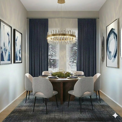 Modern 1 Light LED Crystal Oval Chandelier