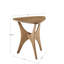 Table brune triangulaire - Placage en bois, pieds en contreplaqué, finition plaquée sur les côtés, assemblage requis