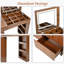 Bureau de coiffeuse à maquillage extensible avec miroir lumineux à DEL et plateau de table rabattable-2095152582