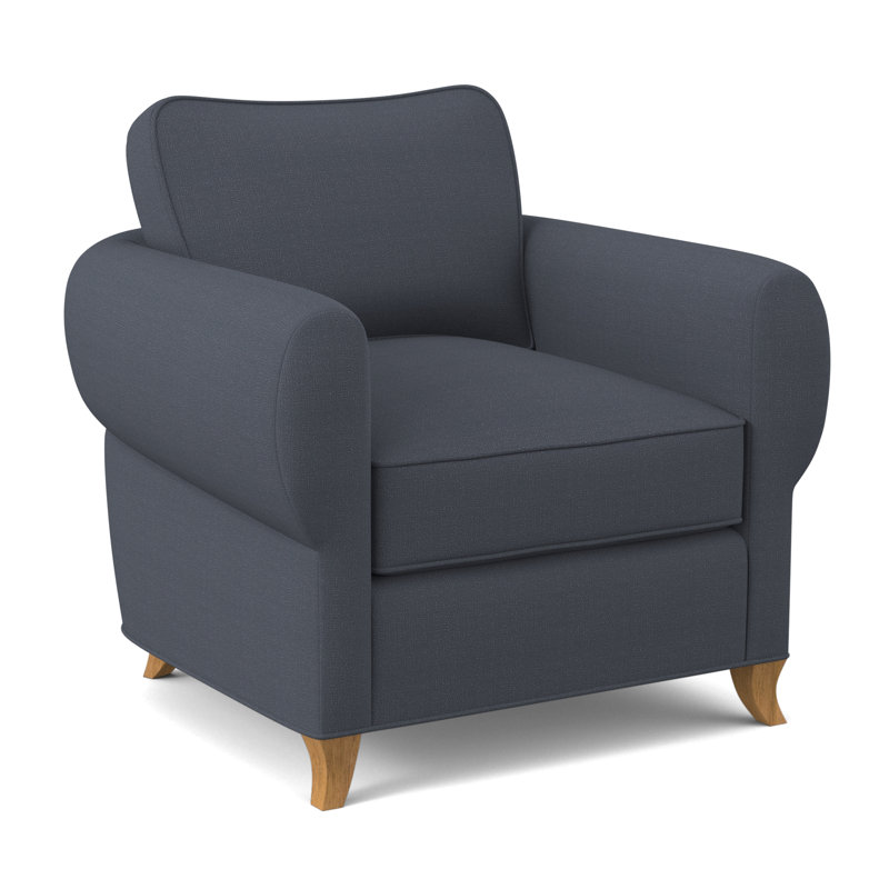 Cocoon Sunbrella® Boucle Armchair, Margaret Lipstick Polyester Blend, Amber