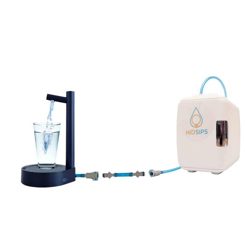 SYPS Water Dispenser With 4L Mini Fridge, Black