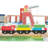 Hey Play 75-Piece Wooden Train Set with Play Mat