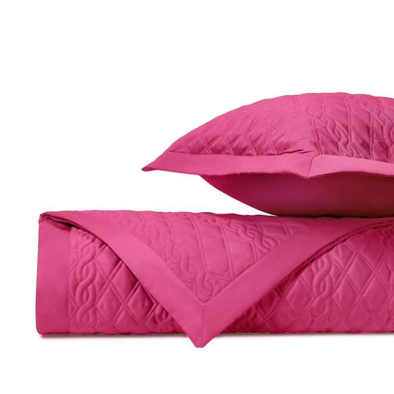 Standard Cotton 3 Piece Coverlet Set, King Coverlet + 2 King Shams, Bri Pink