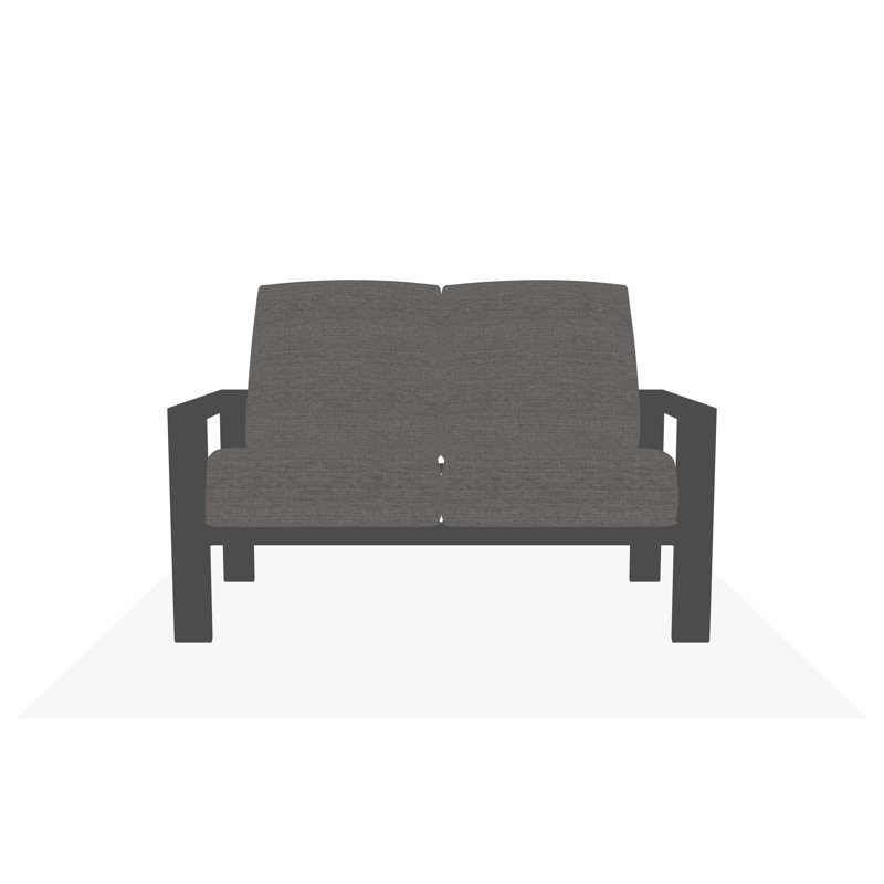 Causeuse Larssen, Graphite, Toile granit Sunbrella®