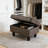 Rectangular  Dark Coffee  Brown Velvet Storage Ottoman, Tufted Lift Top Multi-Functional Footrest Bench with Hidden Storage-1713863433