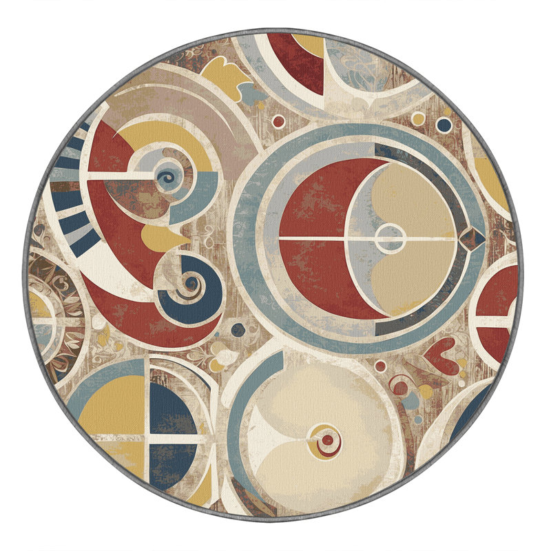 Lively Spin Rug, Round 8'