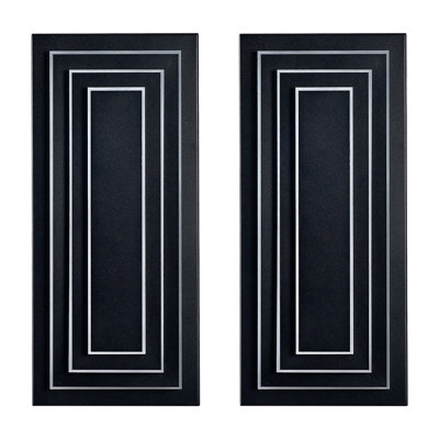 Geometric Modern Led Outdoor Wall Sconce, Ip65 Waterproof Black Wall Mount Lighting For Front Door, Garage, Patio, House（Set Of 2）