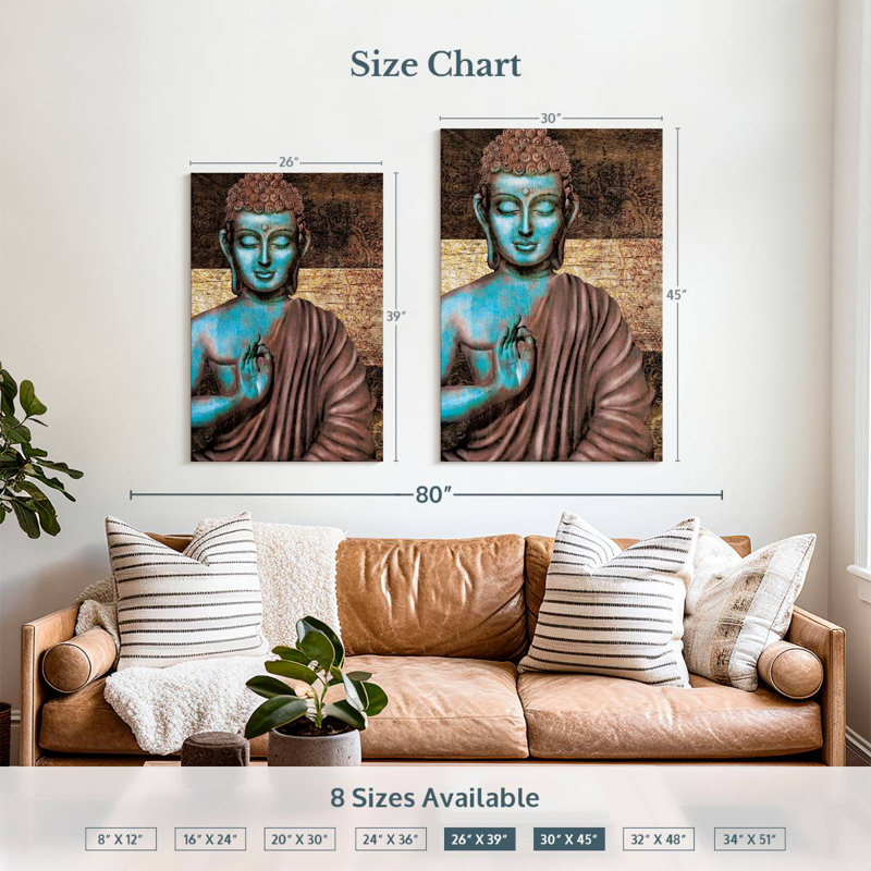 Leisha Ancient Sitting Buddha I, 39" H x 26" W
