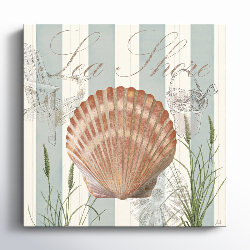 Coquillages au bord de la mer II, H 12 po x l 12 po x P 1,25 po