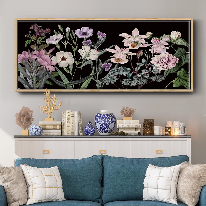 Garden Array- Framed Canvas, 24" H x 60" W