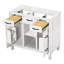 Meuble-lavabo de salle de bain 36 po sans lavabo, armoire de rangement moderne avec 2 tiroirs et 2 armoires