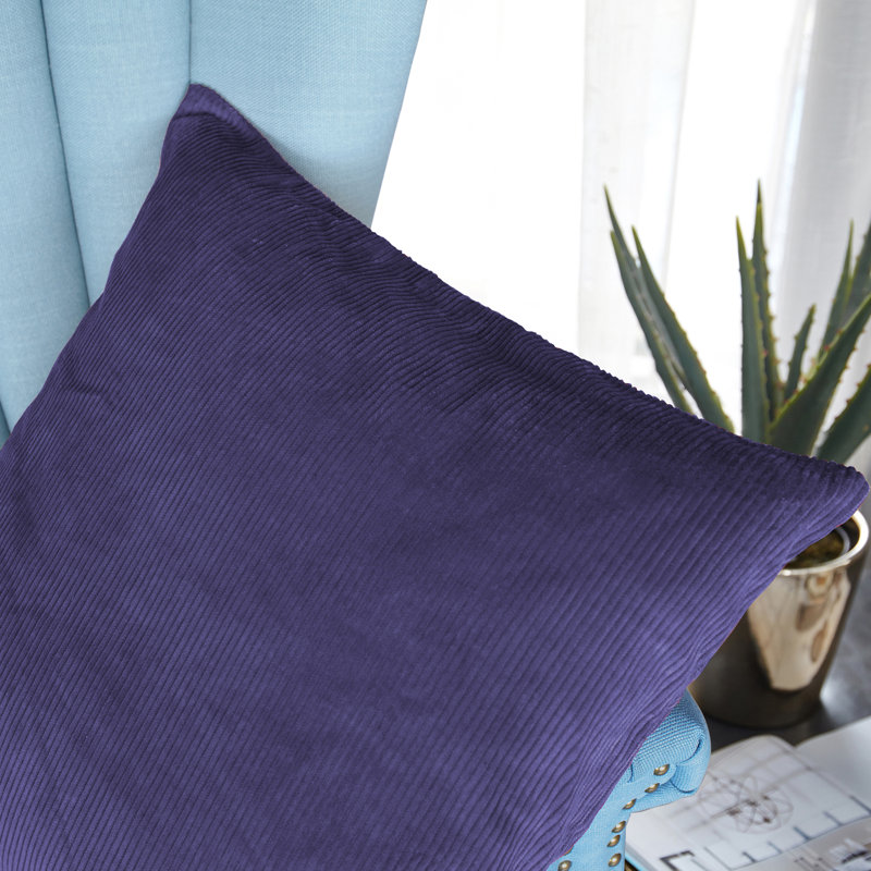 Housse de coussin carrée, 26 po x 26 po, Violet chinois