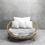 Decorative Indoor Outdoor Waterproof Round Cushion Cover, Patio UV Resistant Seat Cushion Cover-1536613653