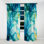 Alhakim vert et jaune Gleaming Ink III - Rideau moderne - Velours obscurcissant - 1 panneau