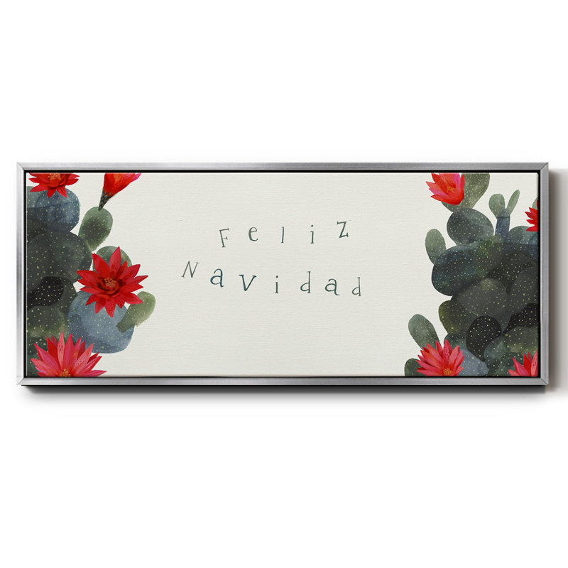 Floraison de Noël, collection de cactus en D, toile encadrée