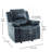 Charlotte Midnight Blue Leather Gel Glider Recliner