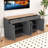 Rustic Multi-Functional Sideboard with Adjustable Shelves & Ample Storage-2127997179