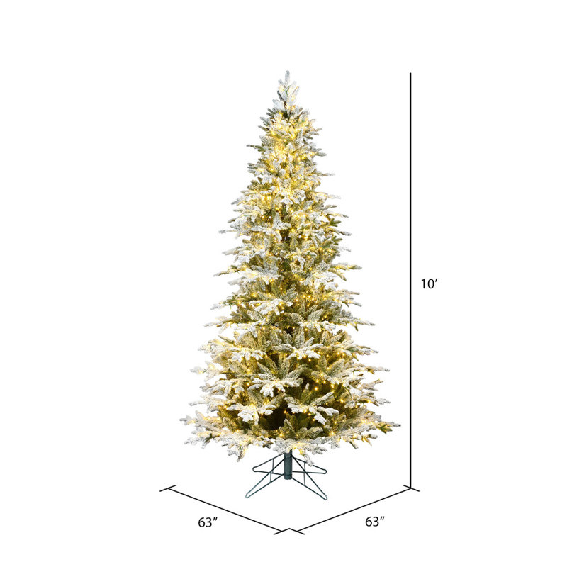 Sapin de Noël artificiel en flocons Kamas Fraser, H 10 pi