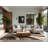 Soft Plush Polett Planetary Rings Modern & Contemporary Geometric Shapes Area Rug in Beige – Black Binding-135417917