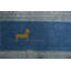 Tapis tribal rayé bleu / gris pour vestibule 2 pi 3 pi Tribal