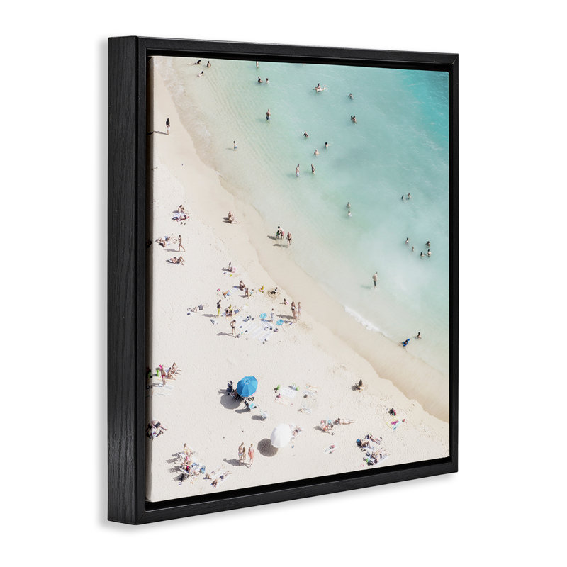  «Summer Weather Beach Day», art mural encadré par Danita Delimont, H 18 po x l 18 po, Cadre flottant noir de jais