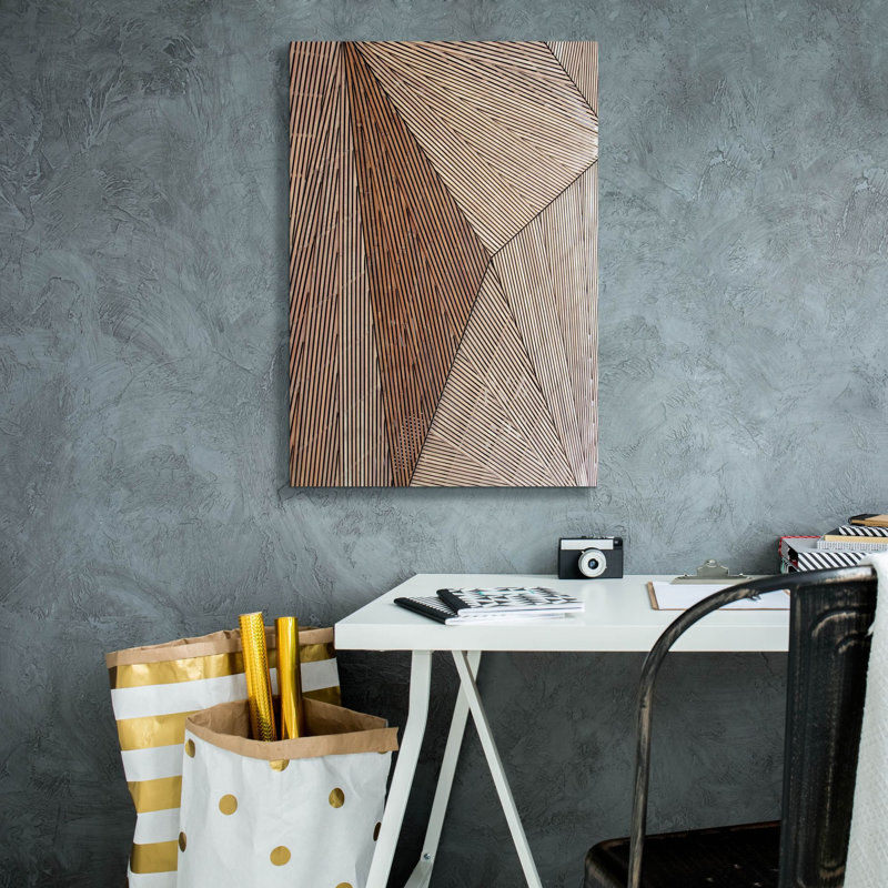 «Wooden Structure» par Design Fabrikken, estampe numérique sur toile, H 26 po x l 18 po x P 0,75 po