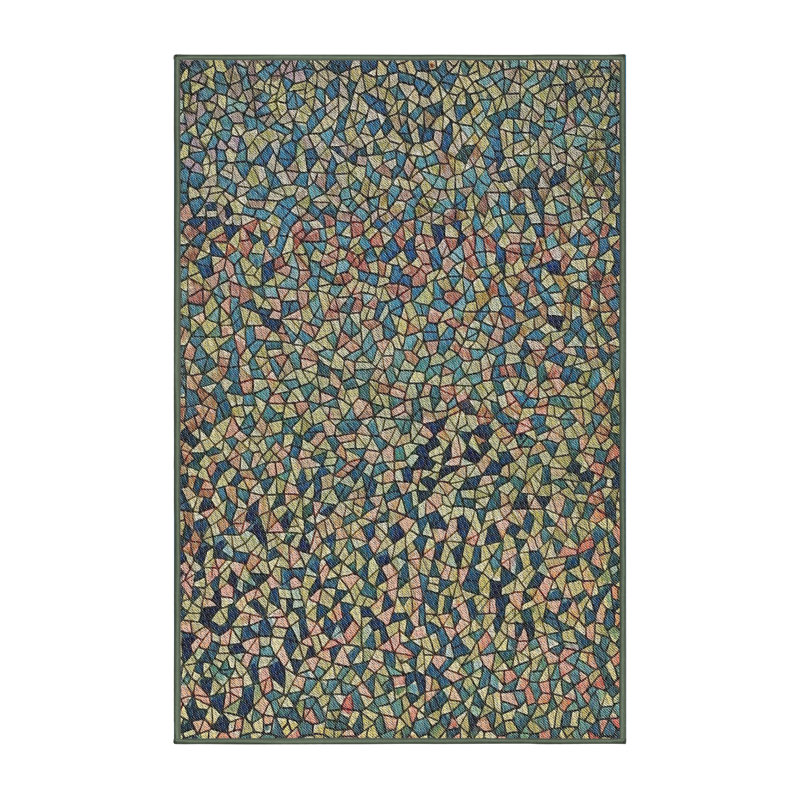 Tapis rose/zone grise à motifs Snedeker, Rectangle 5 pi x 7 pi