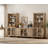 Entertainment Center With Bookshelves With Glass Doors, Farmhouse Wall Unit TV Stand For Tvs Up To, Media Console Table For Living Room, Bedroom & Home Theater, Oak-1654891247