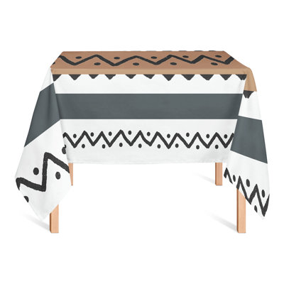 Brown Black Tribal Tablecloth