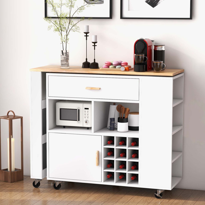 Pitkin Solid Wood Top Kitchen Island