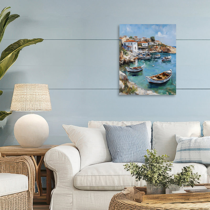 «Italian Village», toile par Franklyn Gregory, H 20 po x l 16 po