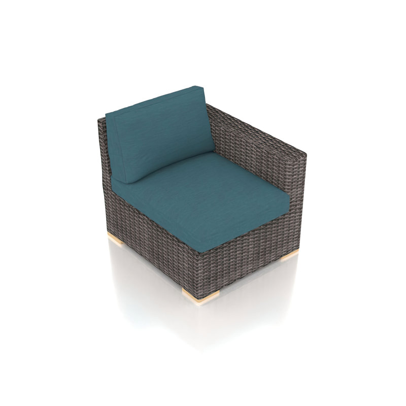 Dune Outdoor 4 - Seat Patio Sectional, Cast Lagoon Sunbrella® Plainweave