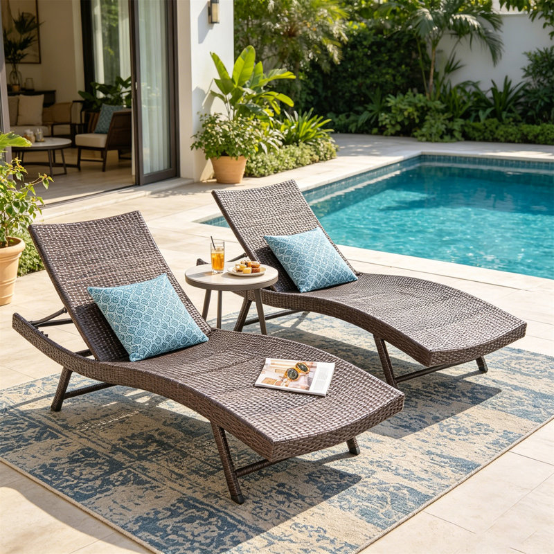 KAUAI PE WICKER CHAISE (ensemble de 2)