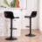 Furniture Modern Design Barstools With Adjustable Height And 360 Rotation,Ergonomic Streamlined Polypropylene High Bar Stools For Bar Counter, Kitchen And Home (Set Of 2, Black)
