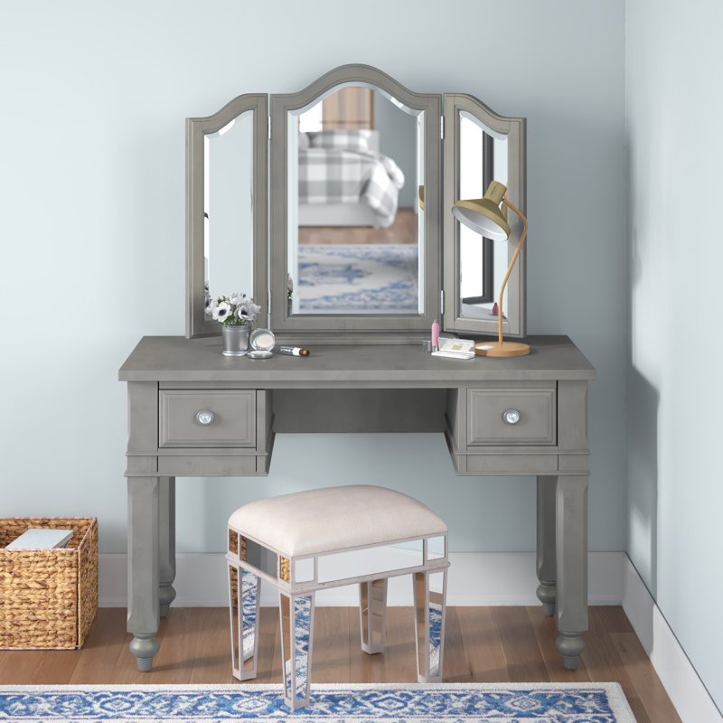 Coiffeuse avec miroir Harold, Pierre