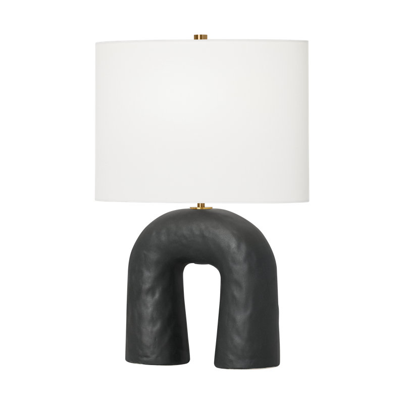 Aura Table Lamp, Rough Black
