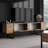Industrial TV Stand with Metal Legs, Atlantic Pine & Black, 70.9 x 11.8 x 19.7 inches | 100% Melamine Coated Particle Board, Thickness: 0.7 inches | Stylish & Durable Design for Modern Living Rooms & Entertainment Areas
