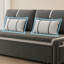 Canapé-lit causeuse gris foncé 100% polyester-1189142205